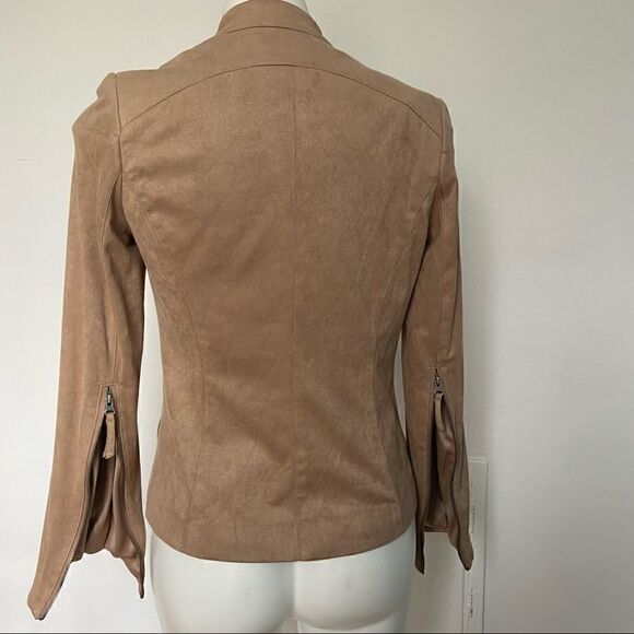 Adrienne Vittadini Faux Suede Moto Style jacket - Picture 6 of 15